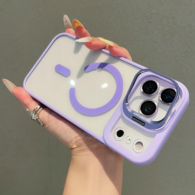 Magnetic Case For iPhone 17 Pro Max 16 15 14 13 12 Camera Lens Protector Anti-Yellowing Soft Edge and Anti-Scratch Hard Back, Shockproof Military-Grade Protection Acrylic Clear Phone Cover