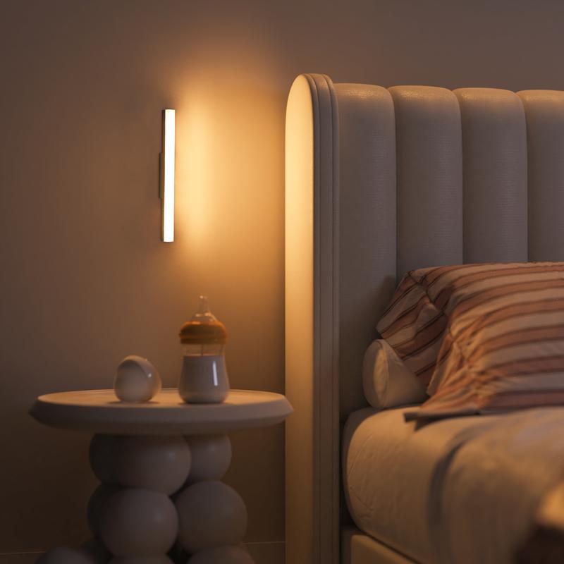 6000K Warm White Motion Sensor Wall Sconce – Battery‑Powered, USB‑Rechargeable Wireless Indoor Night Light for Hallway, Stairs & Living Room