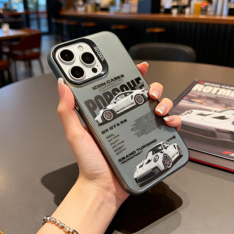 Porsche 911 GT3 RS Supercar Phone Case, a high-end, drop-proof, full-coverage soft case for car enthusiasts, compatible with iPhone 17 Pro Max/17 Pro/17/16 Pro Max/16 Pro/16/15 Pro Max/15 Pro/15/14 Pro Max/14 Pro/14/13 Pro Max/13 Pro/13/12 Pro Max/12 Pro/