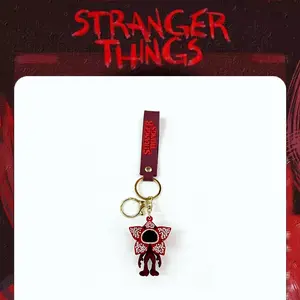 Upside Down Dark Carnivorous Plant Silicone Keychain, Creative Cute Bag Pendant, Car Key Chain, Unique Accessory for Bags and Keys