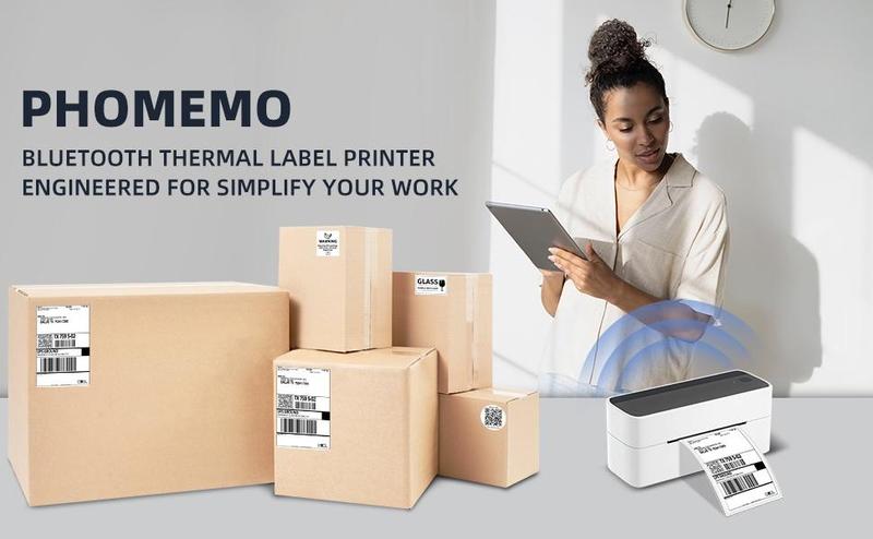 Phomemo 241BT Wireless Shipping Label Printer – 4x6 Thermal Printer for Small Business, Compatible with iPhone, Android, Amazon, Shopify, UPS