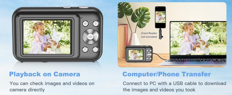 Portable Digital Camera, Compact Pocket Vlogging Camera with Neck Lanyard, 32GB Card, Anti-Shake, 16X Digital Zoom, FHD 1080P 44MP Point & Shoot Camera Suitable for Daily Photography and Holiday Gift【Classic Black】 Portable Digital Camera, Compact Pocket Vlogging Camera with Neck Lanyard, 32GB Card, Anti-Shake, 16X Digital Zoom, FHD 1080P 44MP Point & Shoot Camera Suitable for Daily Photography and Holiday Gift【Classic Black】