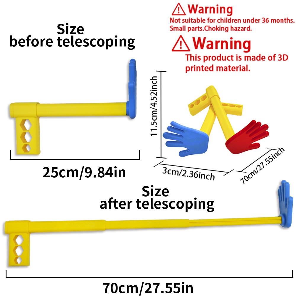 2026 Popular Horror Monster Game Series  3D Printed  Grab Pack Telescopic Hand Prop, 3 Sizes Stretchable Palm Cosplay Accessory for Game Player Model Toy Horror Props Cosplayand Halloween Costume Accessory Game Collectible
