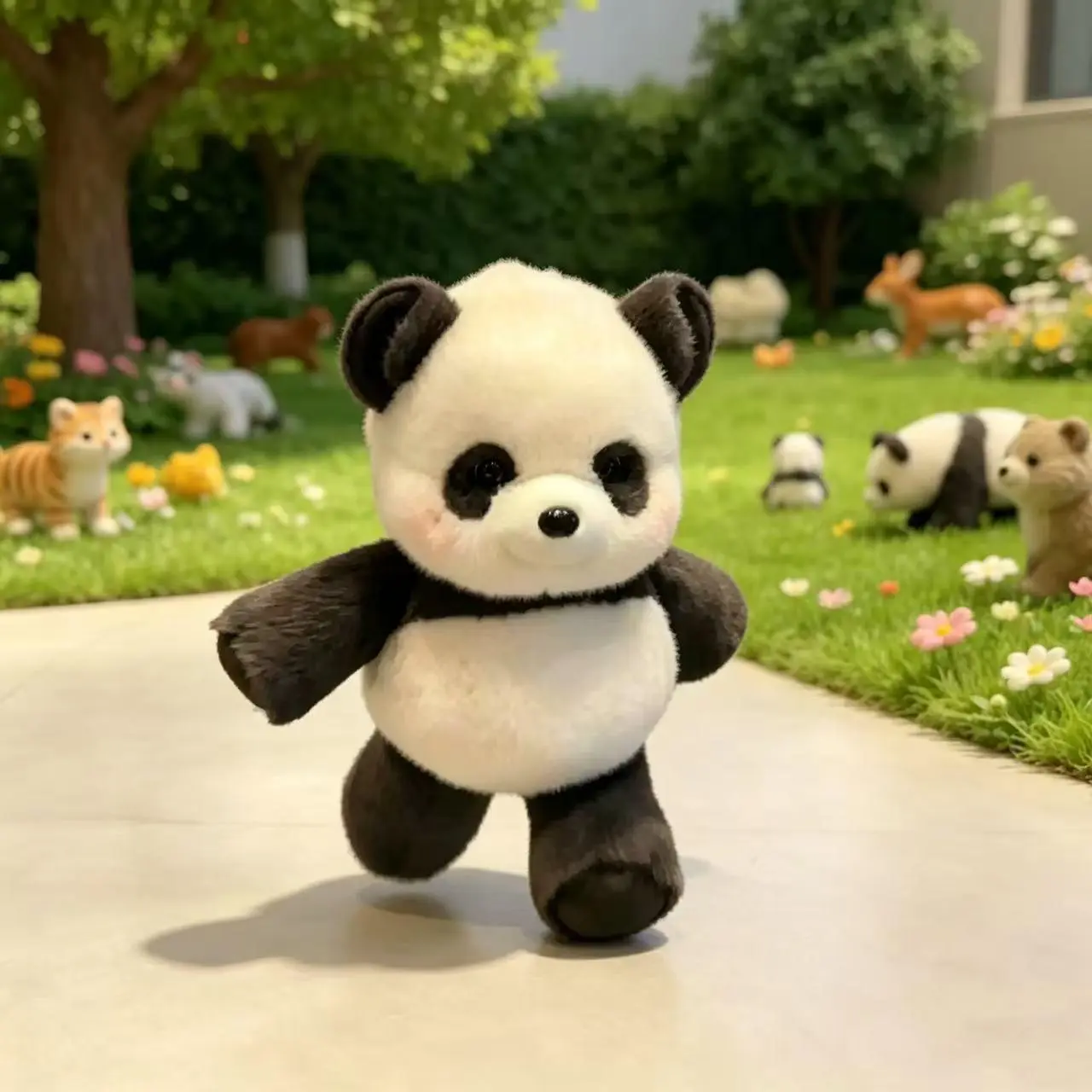 Forest Run Series Panda Plush Toy, Soft Stuffed Animal Pillow, Soft Cuddly Gift, Perfect Birthday Gift for Men and Women, Cozy Sleeping Companion