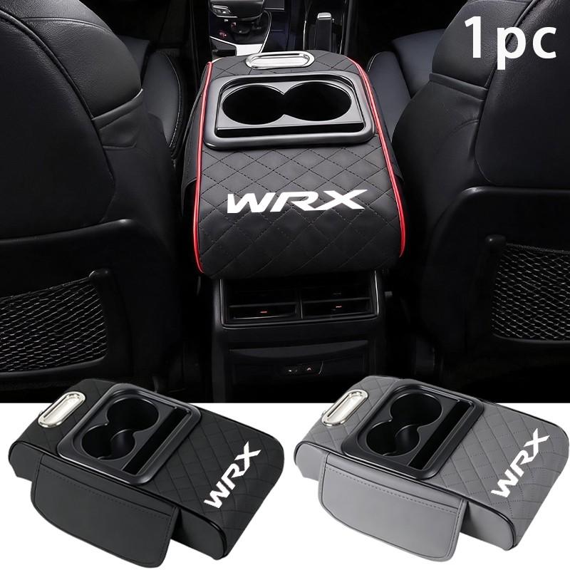 Subaru Wrx Ergonomic Armrest Pad, Thick Elastic Sponge, Dual Water Cup Slots, Paper Towel Holder, Large Capacity Bag, Car Interior Accessory