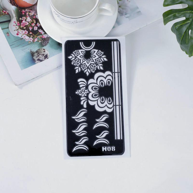 Tattoo Stencil & Henna Paste Kit, Natural Temporary Tattoo Cream, Waterproof Body Paint Stencils, Unisex Small Tattoo Stickers