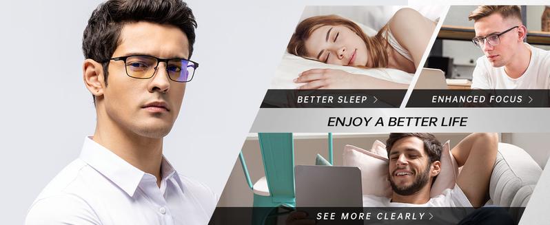 Blue Light Blocking Glasses for Men/Women,Lightweight , Fashion Frames Anti-Eye Strain Glasses for Screens Work  Gaming Study High Quality Glasses(A132)