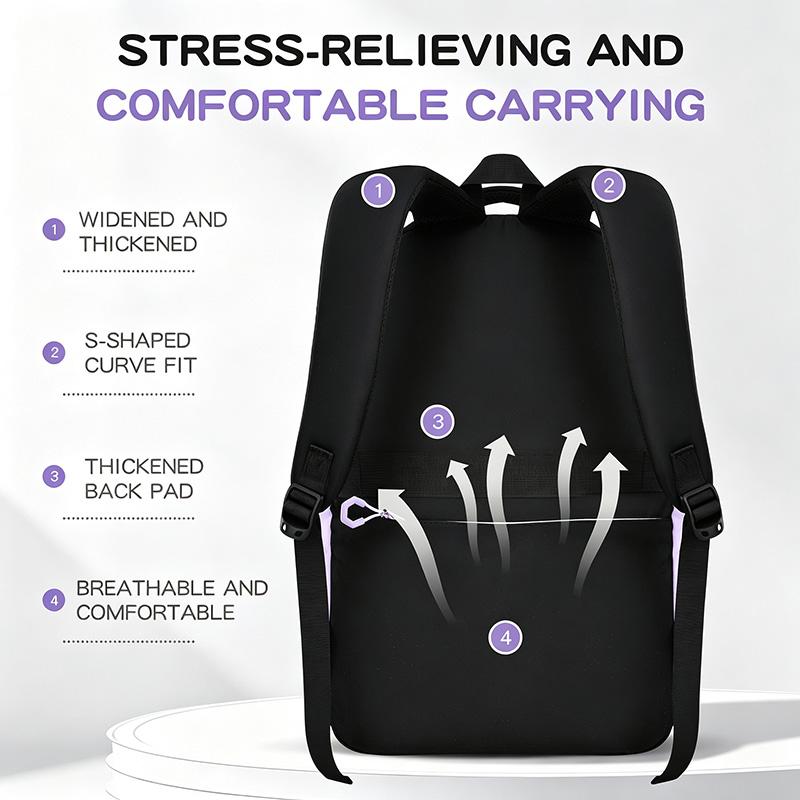 2026 Viral Coquette Kawaii Star Backpack for Elementary Teen Girls Large Capacity Water Resistant School Bookbag, Breathable Stress Relief Padded Back Support Student Laptop Backpack for Back To School Daily Travel OOTD