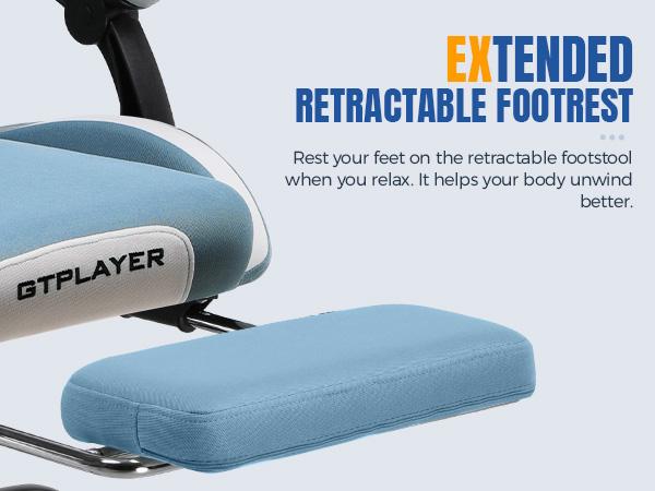 【2026 Promotion】GTPLAYER Gaming Chair with 135 Degree Recline Fabric Office Chair Pocket Spring Seat Memory Foam Lumbar Support High Back Computer Chair 2026 New Year Sale 50% Off