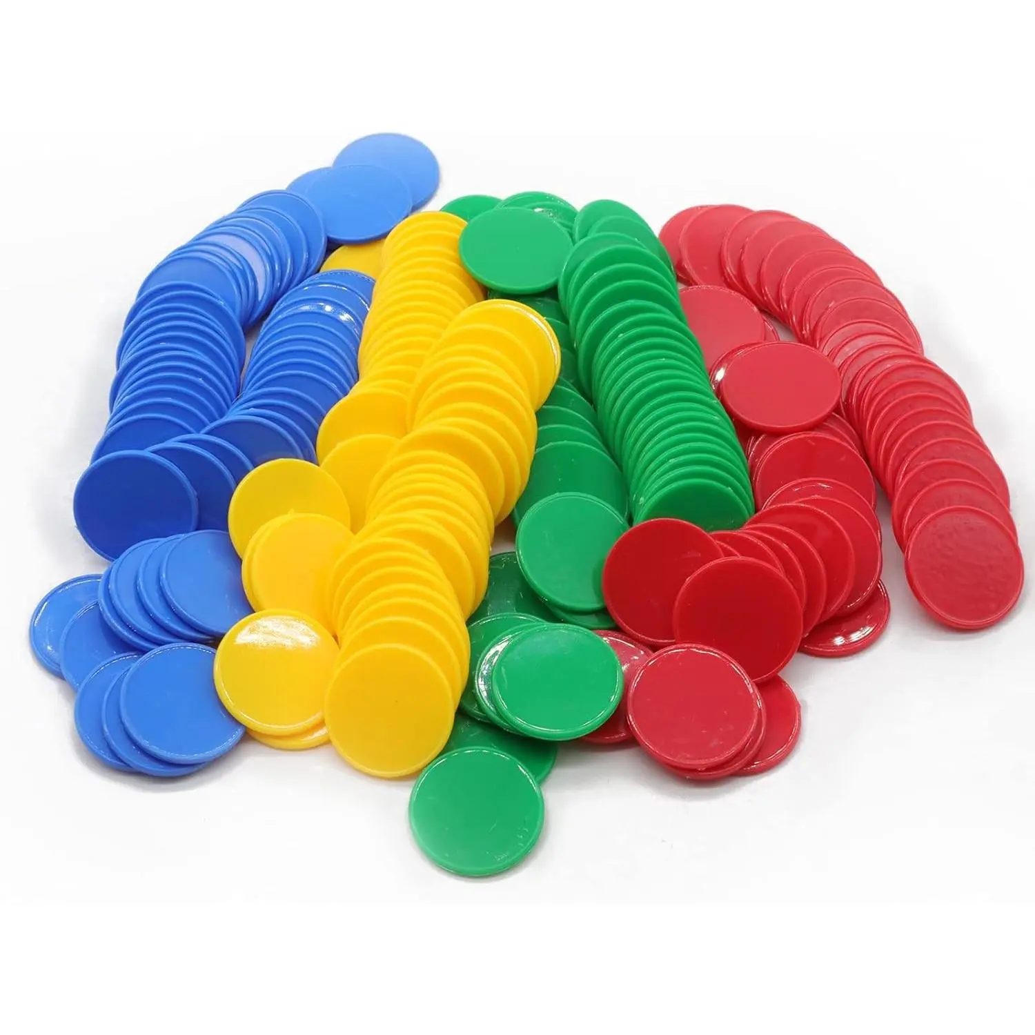 100-Piece Multi-Colors Round Plastic Mini Poker Chips Game Tokens with Storage Box (for Indoor Furniture Sofa Leisure Use), Plastic Chips