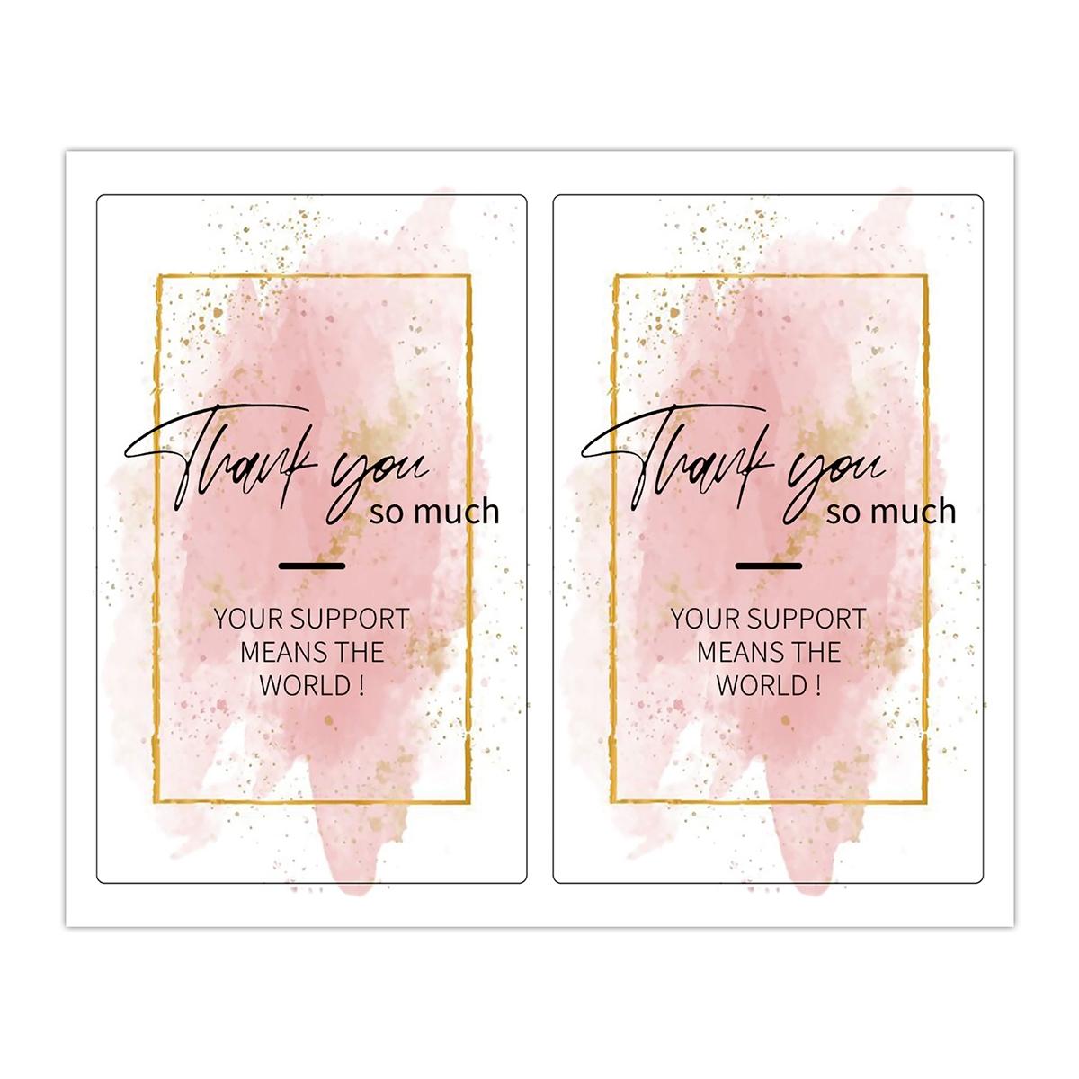 90pcs Rectangular Box Sealing Stickers, Business Goods Packaging Labels, Gift Box Decoration Bags Tags (30 Sheets/pack)