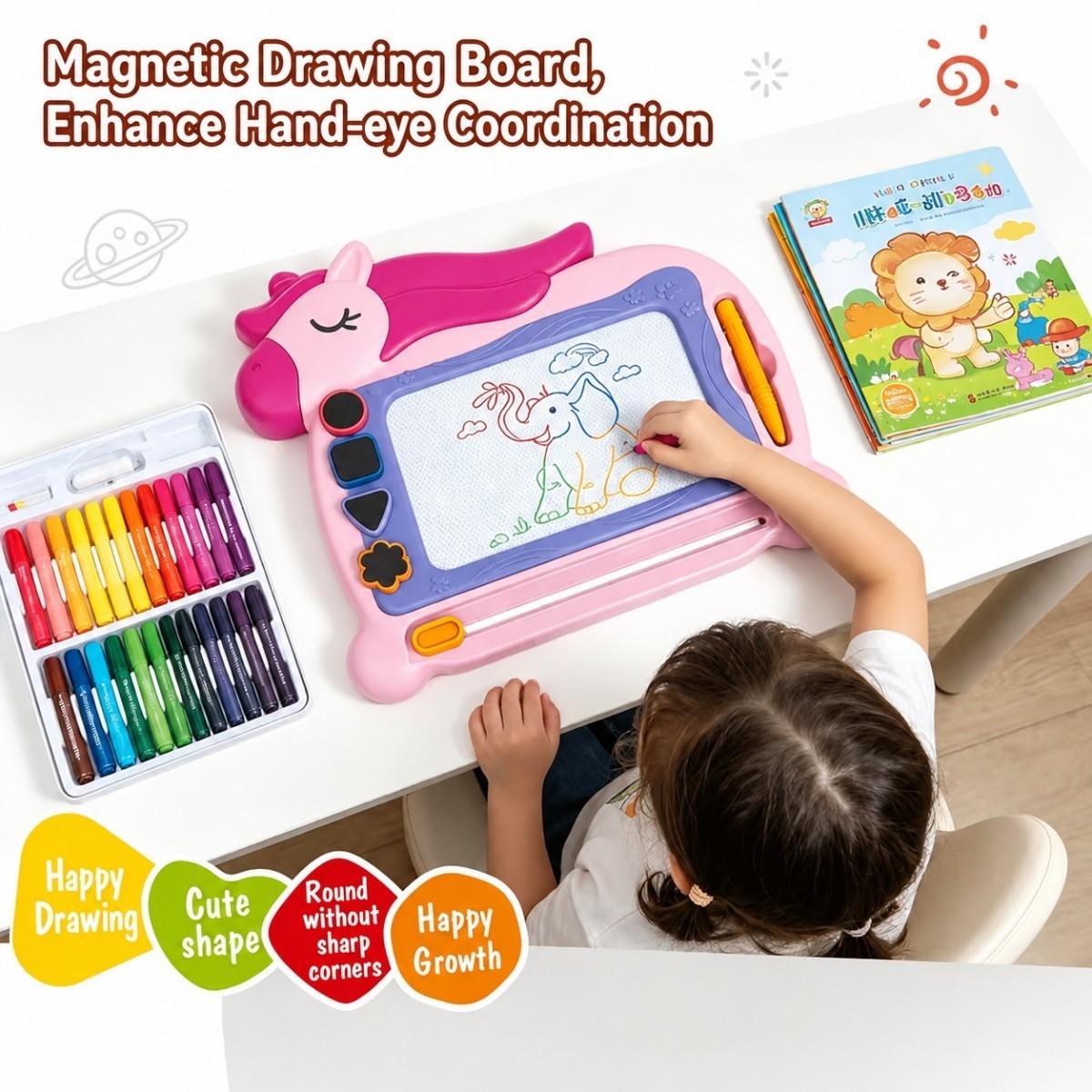 Magnetic Drawing Board Toy, Doodle Board, Erasable Sketch & Writing Pads, Portable Educational Learning Toy, Birthday Christmas Gift for Kids, Erasable Reusable Board, Erasable Drawing Boards