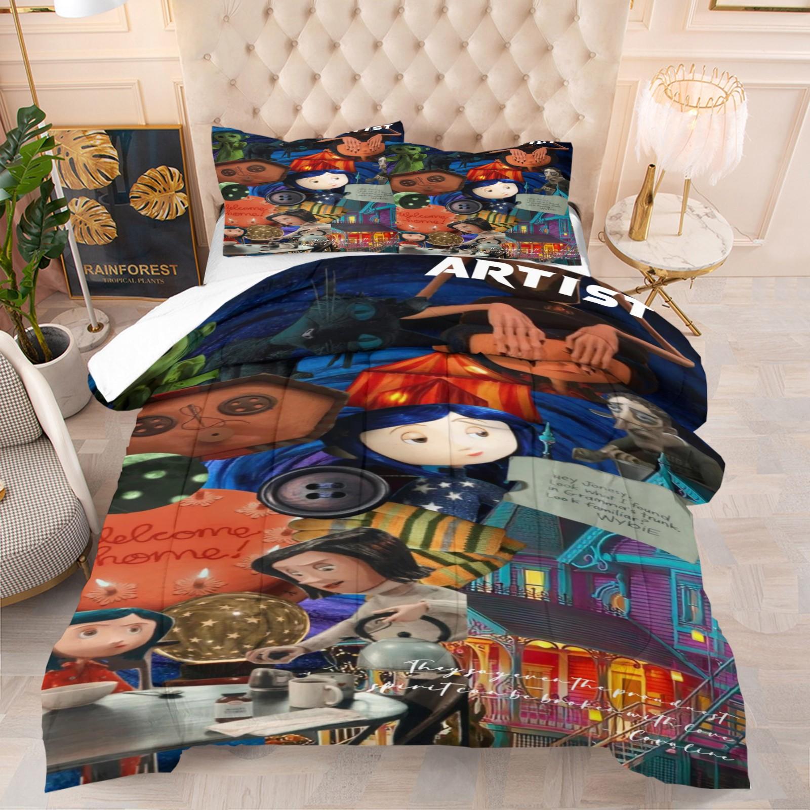 Caroline Pattern Decorative Bedding Set, Including 1 Blanket And 1 Or 2 Pillowcases Without Pillowcases, Suitable For Teenage And Adult Bedroom Bedding