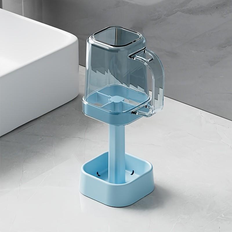 1pc Bathroom Toothbrush Holder, Fits Toothpaste, Electric Toothbrushes & Mouthwash Cups, Ideal for Couples & Families