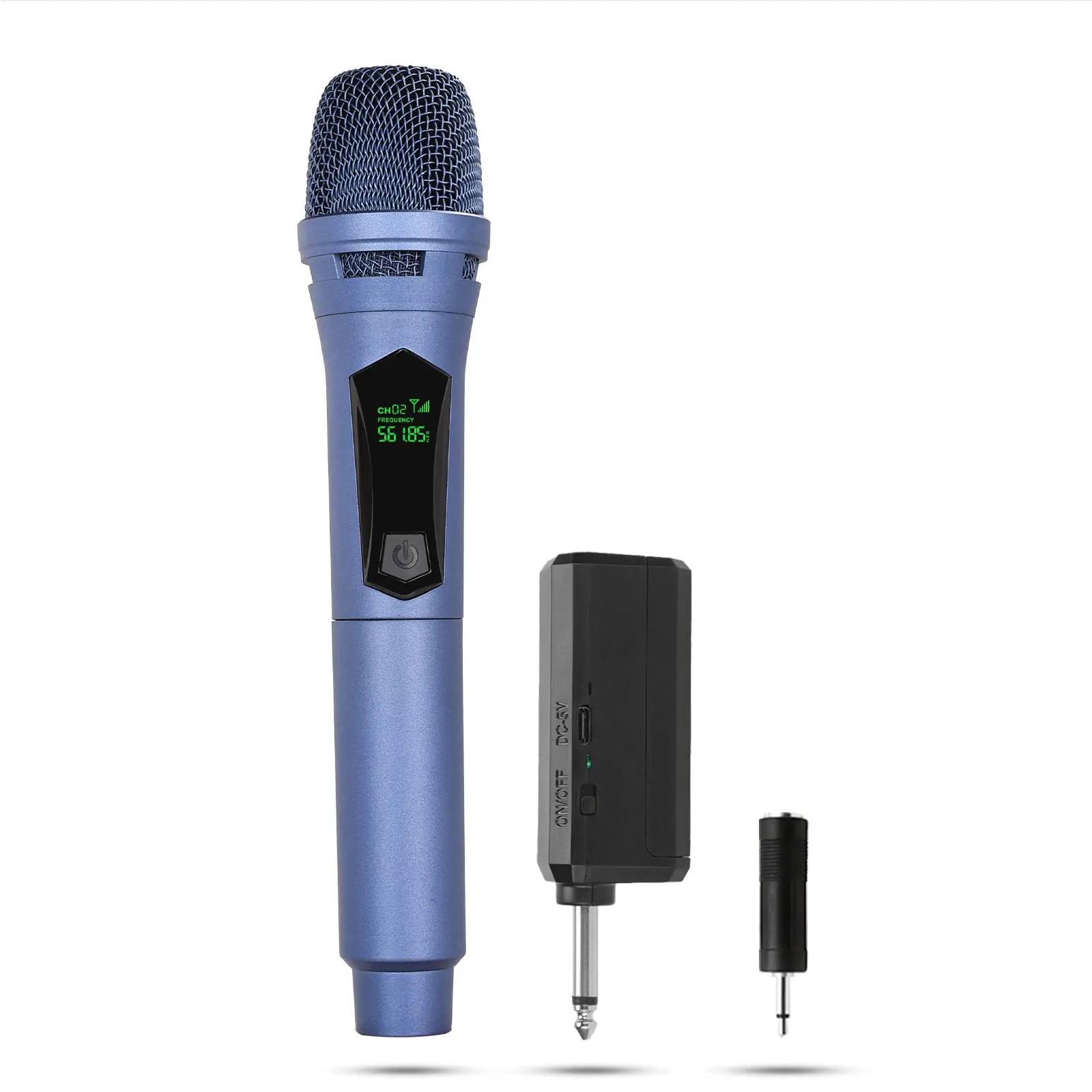 LMBGM W9 Wireless Handheld Dynamic Microphone, LED Display, Rechargeable, Anti-Interference, Compatible with Audio Mixers, Home Karaoke, Parties, Stage Performances, Portable Mic