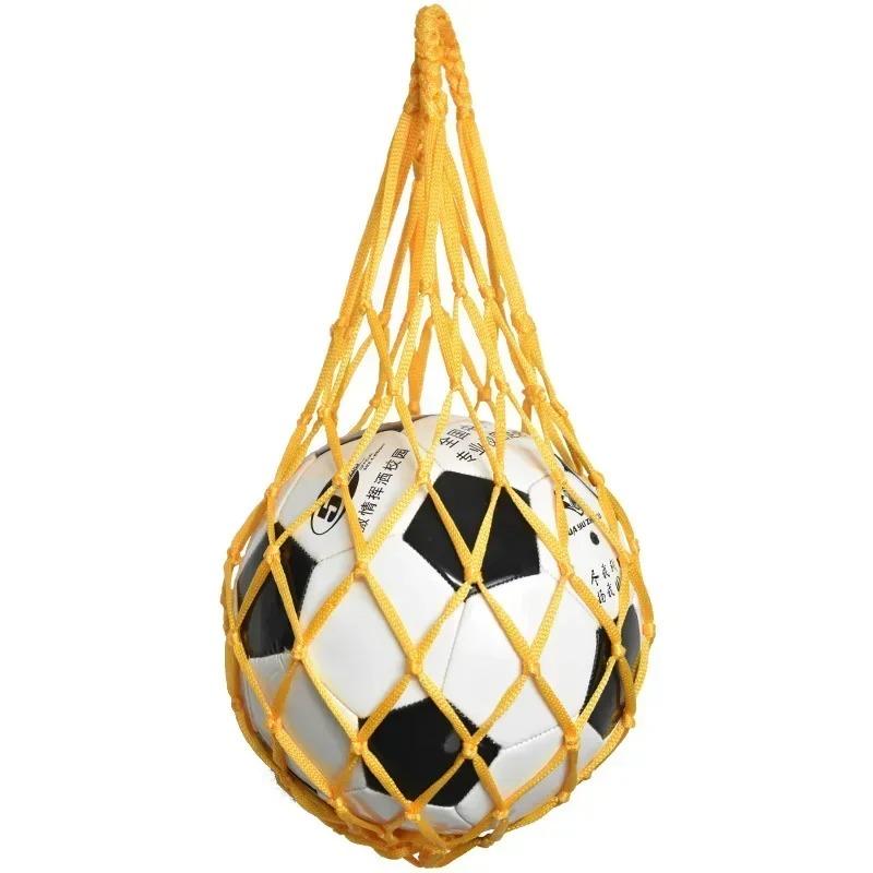 1count Ball Net Bag Basketball Tote Bag Youth Football Net Outdoor Sports Nylon Mesh Storage Ball Type Thickened Net Bag Ball Calcio