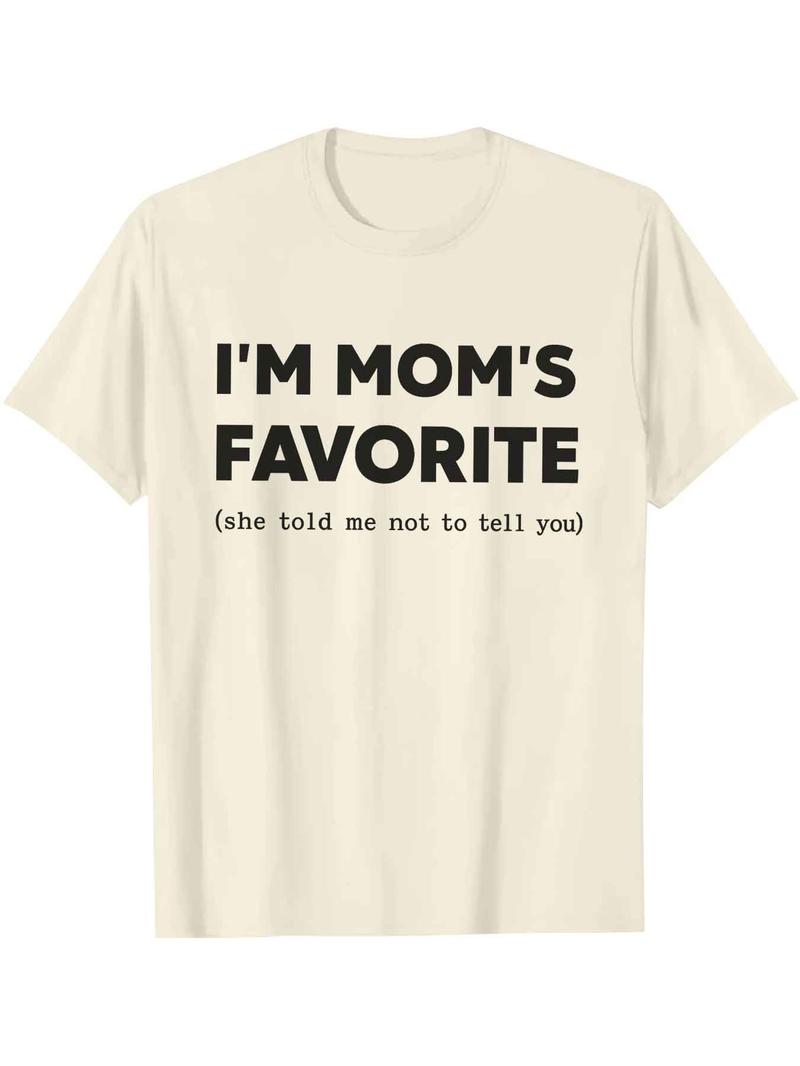 Funny Moms Favorite Son Daughter I'm Mom's Favorite T-Shirt Golf Gift for Men and Women Summer Wear