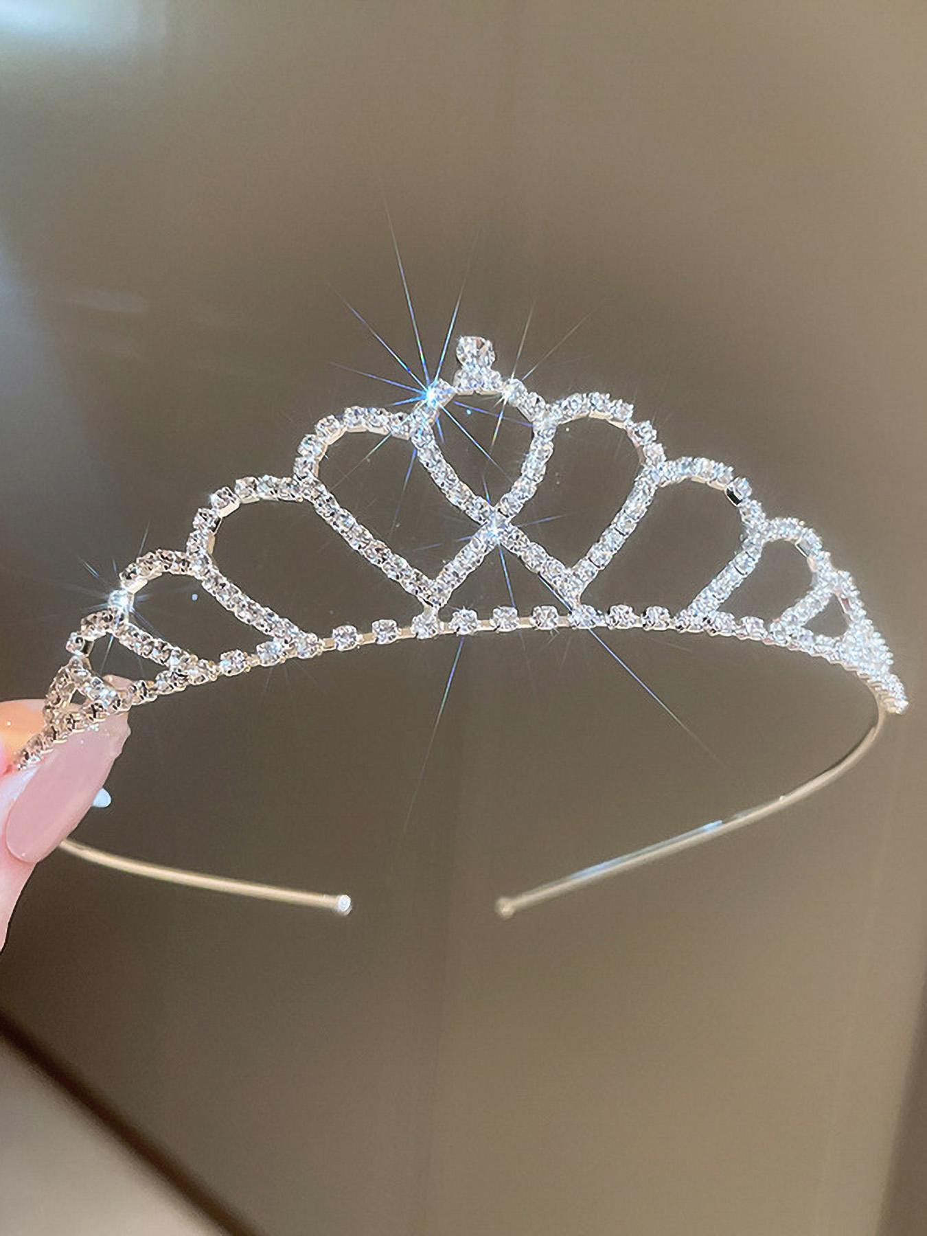 Elegant Rhinestone Crown Headband, Sparkling Hair Accessory for Women, Perfect for Parties and Special Occasions