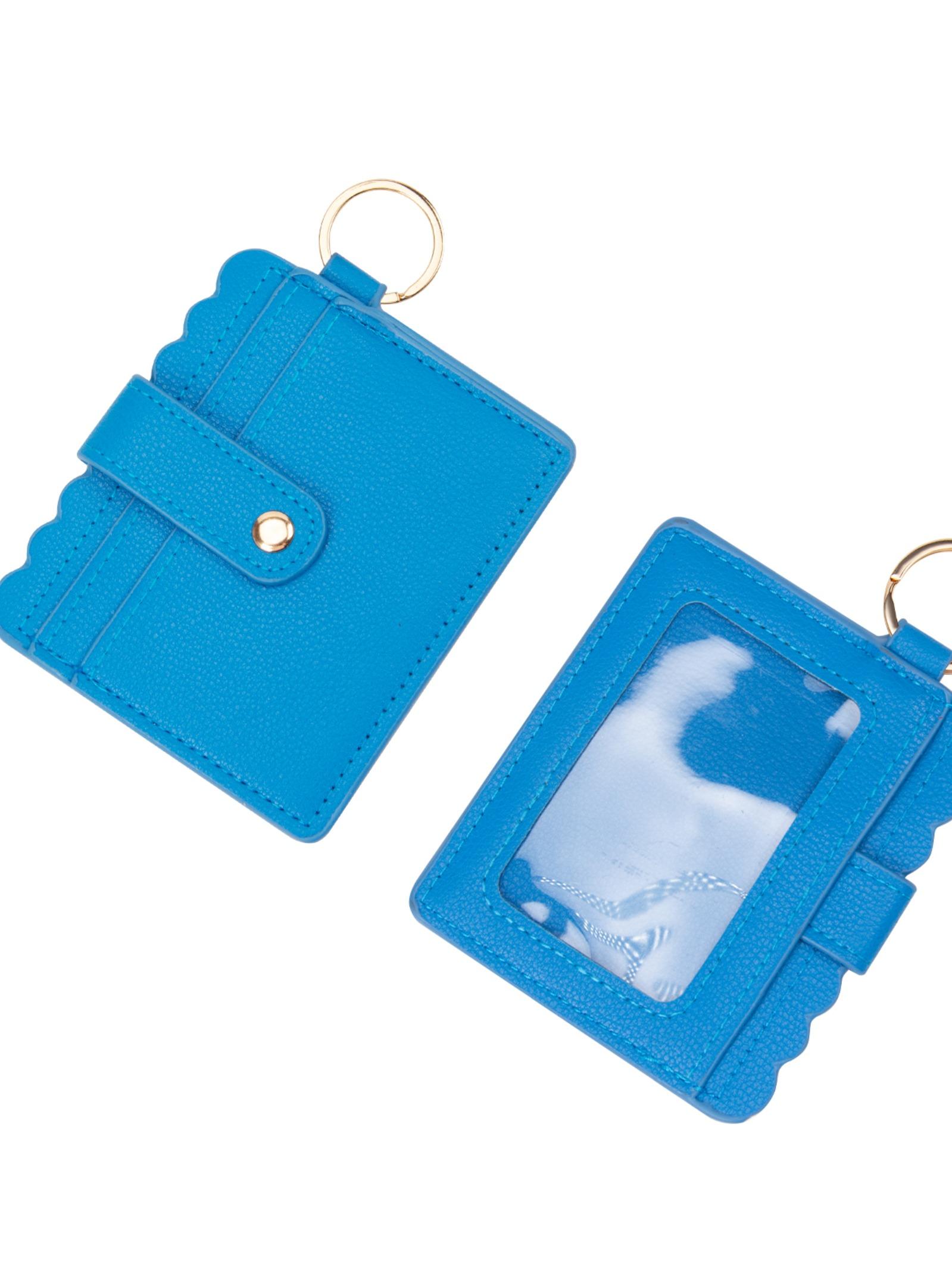 New PU Leather Keychain Wallet, Multi-Card Holder, Bank Card Clip, Student Bus ID Card Case, Coin Credit Card Key Chain