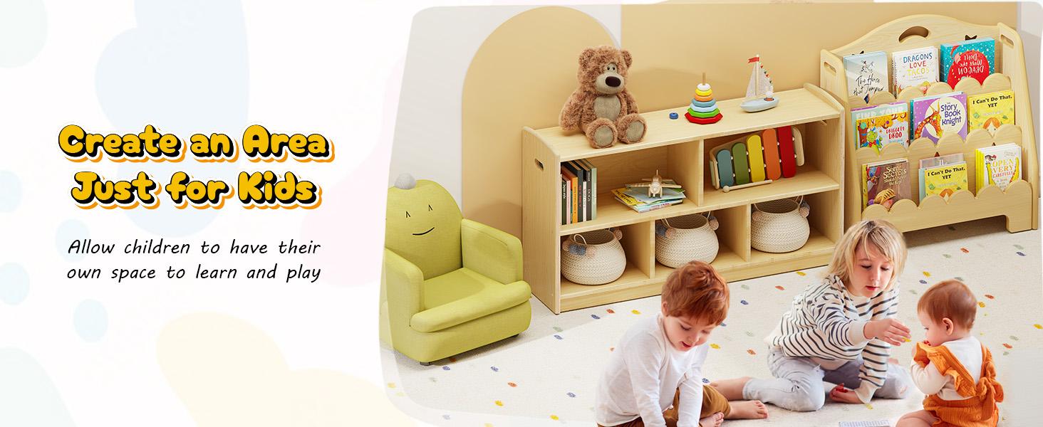 【SPRING GLOW UP】ONBRILL 2-Tier Wood Montessori Cabinet for Kids, Toddler Room Book Shelves Toy Organizers and Storage, Small Book Shelf Storage for Baby Children, Furniture of Classroom, Nursery, Playroom 【SPRING GLOW UP】ONBRILL 2-Tier Wood Montessori Cabinet for Kids, Toddler Room Book Shelves Toy Organizers and Storage, Small Book Shelf Storage for Baby Children, Furniture of Classroom, Nursery, Playroom