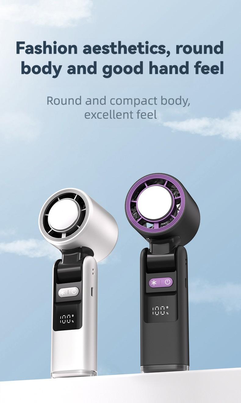 100-Speed High-Power Turbo Fan, Instant Ice Cooling Technology| Portable Handheld Fan with LED Display| Foldable 3-in-1 Design| USB-C Rechargeable Mini Fan| Ultimate Summer Essential & Travel Gadget| Perfect Gift for Her, Outdoor Festivals