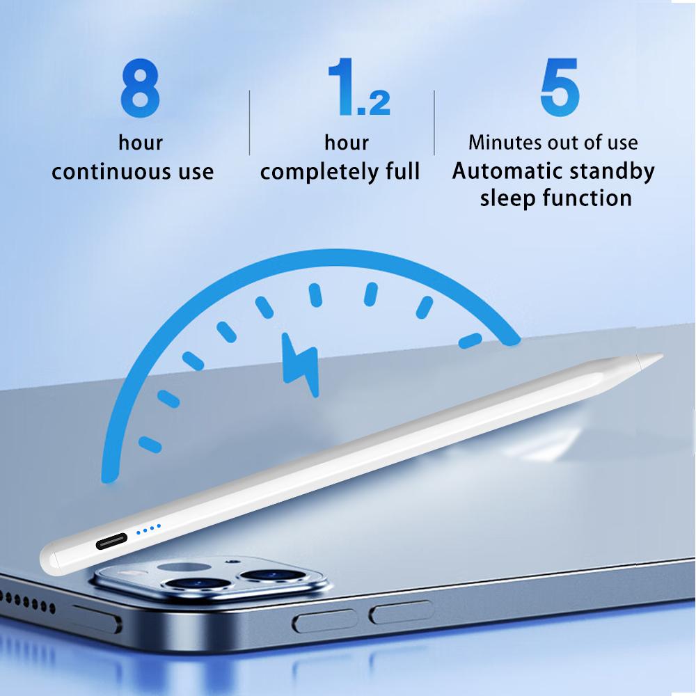Palm Rejection Stylus Pen for Apple iPad, Compatible with iPad Air M2, Pro 13-in, Pro 12.9-in, 10th Gen, 7th-9th Gen 10.2-in