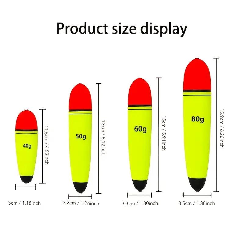 5pcs Dual Color Large Belly Floats, Sea Fishing Buoyancy Aid, Middle-Through Apo Design, Essential Angling Accessories