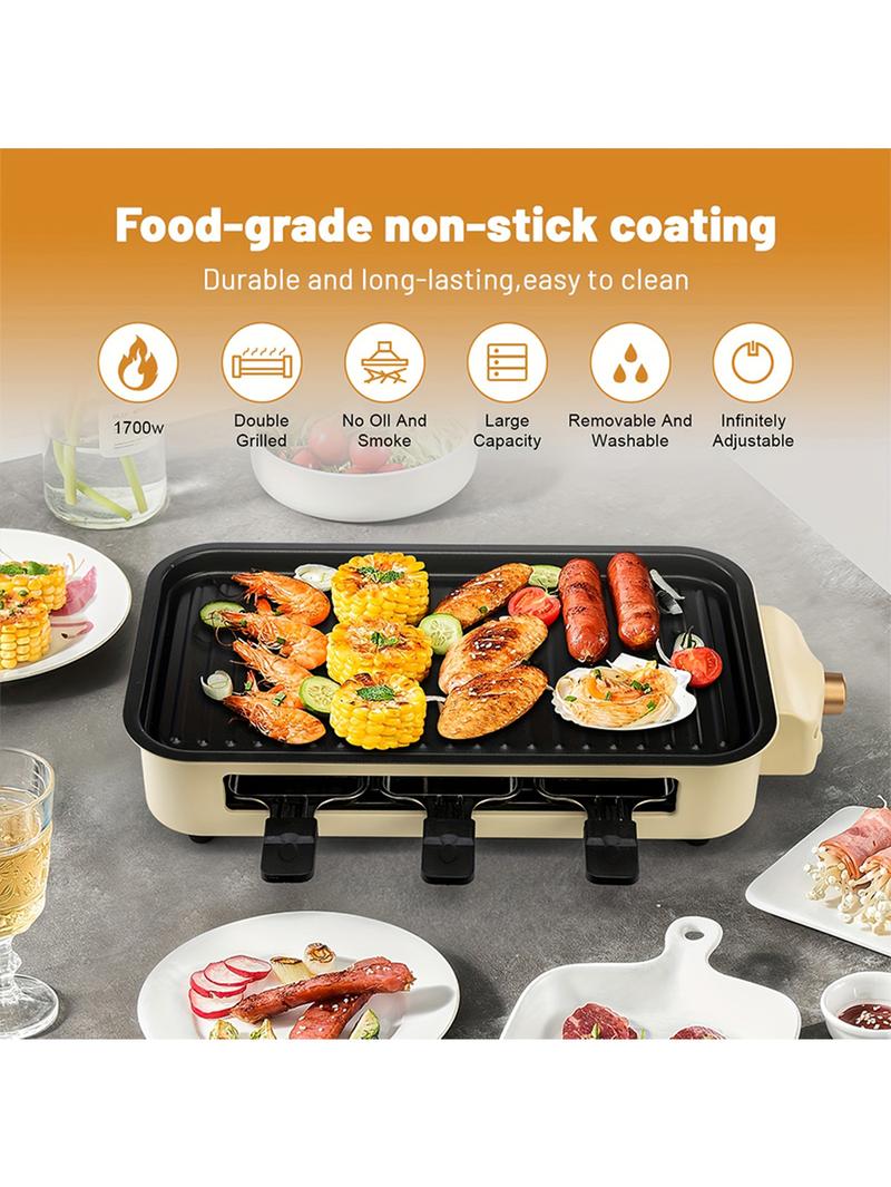 Halloween Festival Warm-up AORAN 1800W Indoor Electric Smokeless BBQ Grill with Non-Stick Coating, Perfect for Home Korean BBQ and Multi-Function Cooking Stainless Steel Grilling Universal Griddle Halloween Festival Warm-up AORAN 1800W Indoor Electric Smokeless BBQ Grill with Non-Stick Coating, Perfect for Home Korean BBQ and Multi-Function Cooking Stainless Steel Grilling Universal Griddle