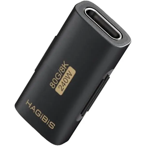 240W 80Gbps 8K@60Hz USB C Adapter, USB-C Female to Female Adapter, USB4 Connecter for Thunderbolt 5/4/3, Laptop, Switch, Dock, Mac, Tablet, iPhone 16 15 Pro Max (TUA07)