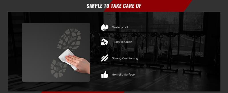 SUPERJARE 0.79 Inch Gym Flooring for Home Gym,  Exercise Equipment Mats with Rubber Top, Interlocking Rubber Floor Tiles for Home Gym and Fitness Room, Protective Flooring Mat