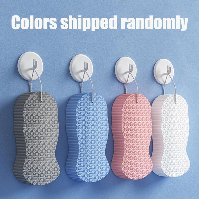 [2count]3D Bath Sponge,Random Color,Mud and Ash Scrubbing Sponge,Exfoliating Bath Sponge,Skin Friendly and Reusable,Alternative to exfoliating Gloves,MirrorZone.