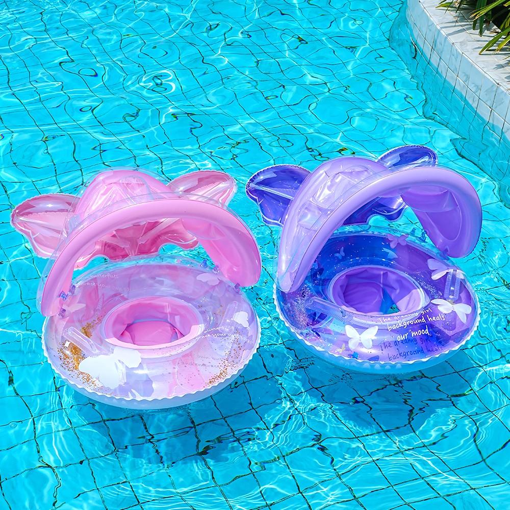 Mermaid Tail Inflatable Swimming Ring for Kids, Durable PVC Floating Pool Toy, UV Protection, Perfect for Water Games and Pools