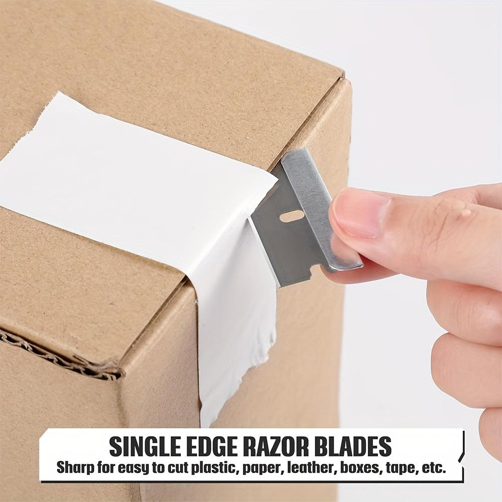 10/30/100 Piece Razor Blade Scraper, Metal Glass Adhesive Cleaner, Carbon Steel Replacement Blades, Car Film Removal Tool, Car Film Stripping