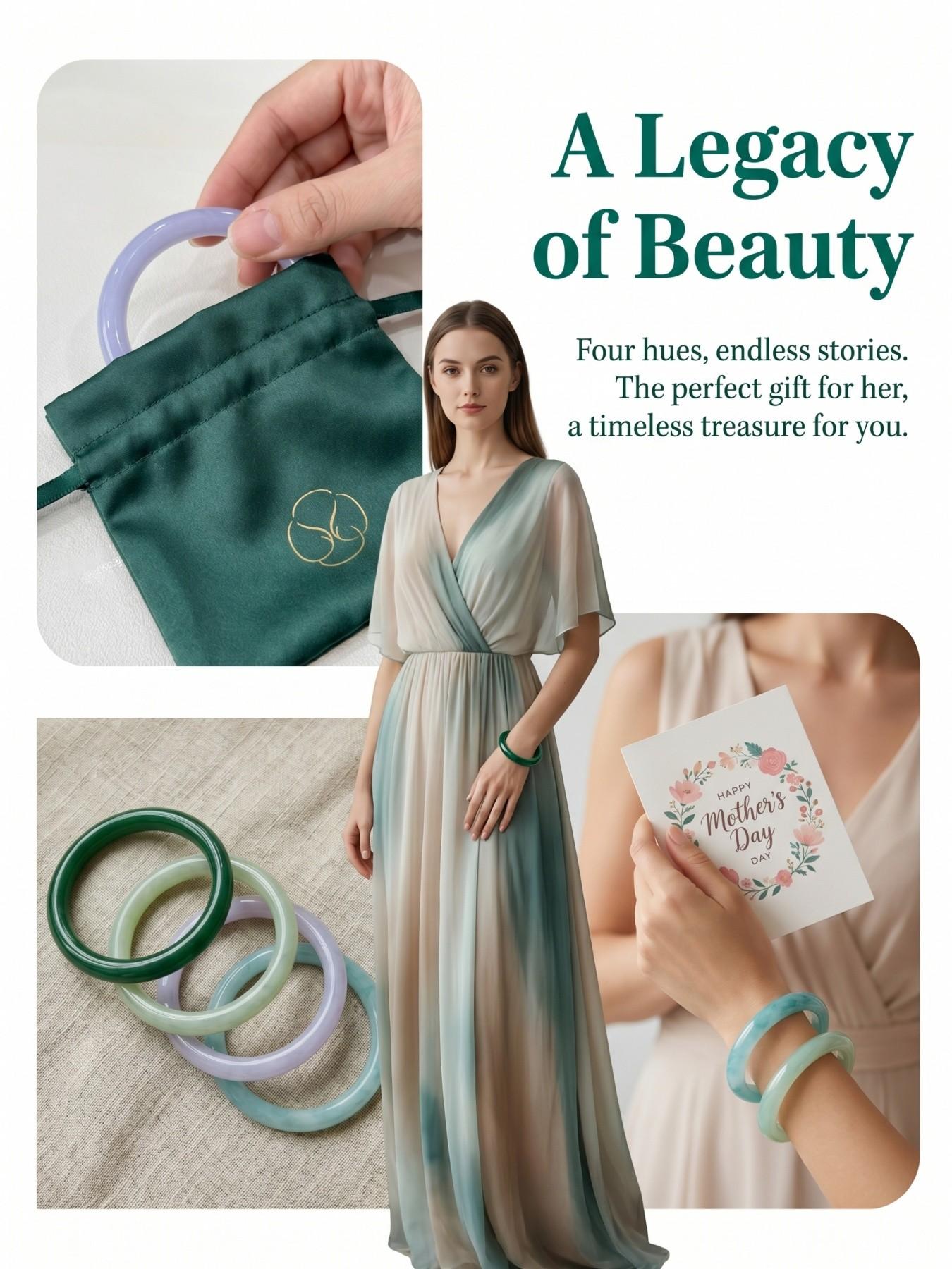 2026 Elegant Oriental Style Jade Bracelet with Gift Box, Perfect Gift Choice, Traditional Chinese Jewelry, High-Quality Craftsmanship