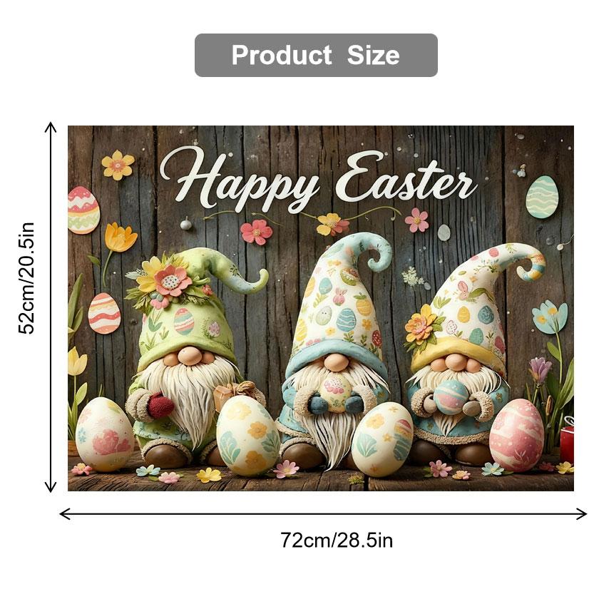 Easter Soft Magnetic Stove Panel Protector Pad, Small Dwarf Flower Wood Grain Design, Scratch Resistant, Easy to Clean, Multi-Purpose Kitchen Cover