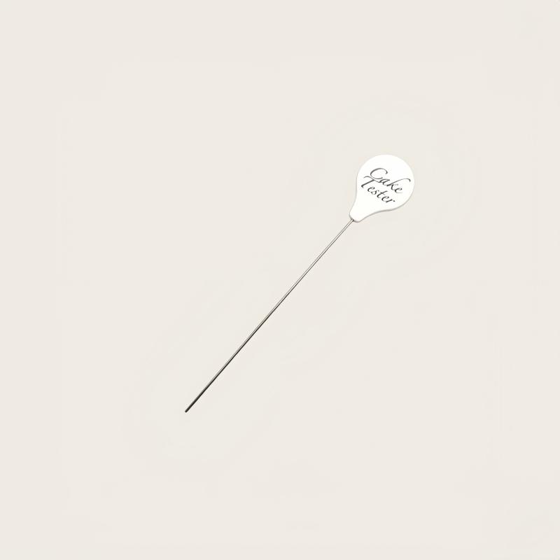 Professional Cake Tester Stick, Long Stainless Steel Baking Tool, Sharp Tip for Doneness Check, Non-Stick Design, Ideal for Layer Cakes, Cheesecakes, Cupcakes