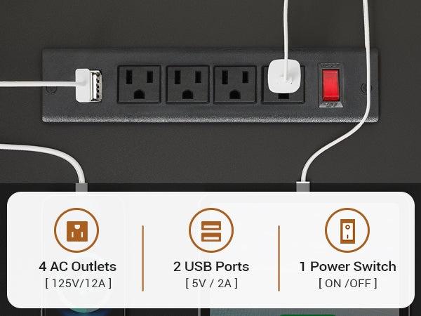 Sikaic 64.5 inches Reversible L Shaped Desk with Storage Shelves U Shaped Gaming Desk with 3 Drawers Power Outlet & LED Strip Ergonomic Chair Game Chair