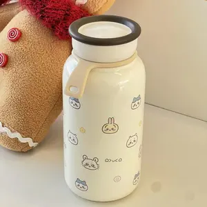 400ML Chiikawa Insulated Water Cup Cute Anime Stainless Steel Cup with Dual Drink Spout and Full Print Design for Fans
