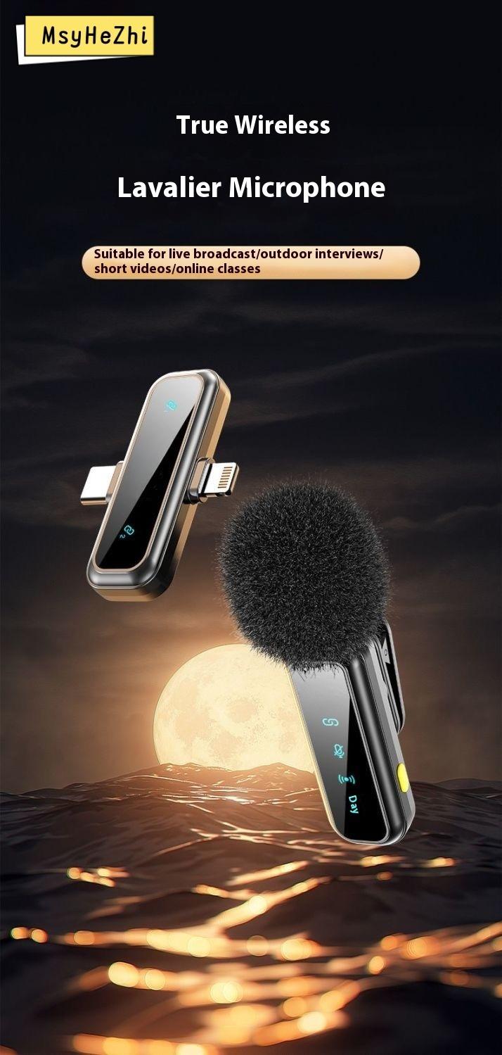 2pcs Professional Wireless Lavalier Microphone forAndroid,iPhone iPad with Adapter Included NoiseReduction Plug-Play Clip on Lapel Mic for TikTok,YouTube, Recording, Vlog, Facebook Live StreamingAudio Smartphone