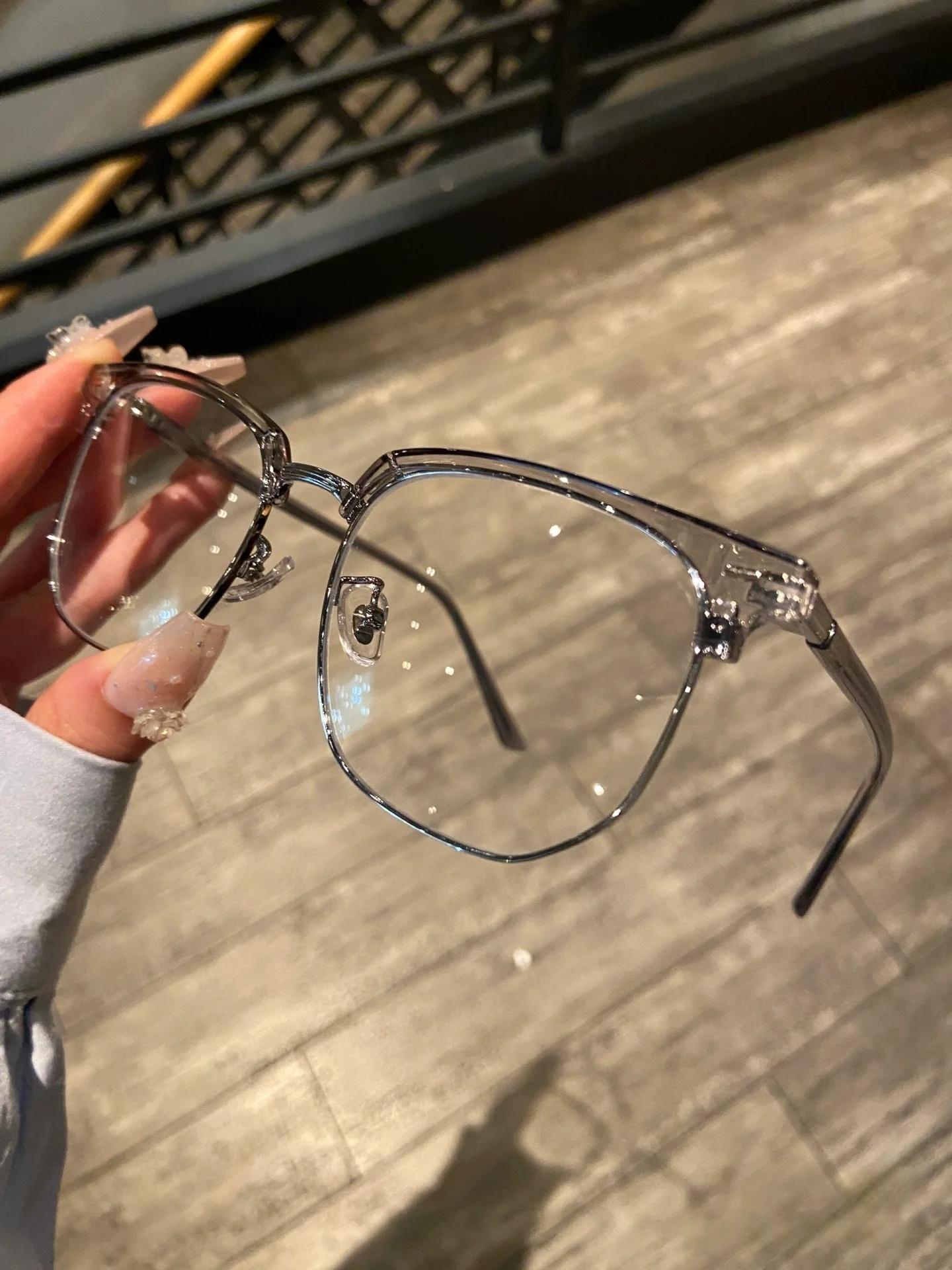 Frozen Series Blue Light Blocking Glasses Retro Clear View for Eye Protection Computer Vision Glasses Men Women Computer Gaming Glasses Rectangle TR90 Frame Anti Eyestrain UV 400 Stylish Lentes Classic Summer Eyewear - Eyeglasses Set