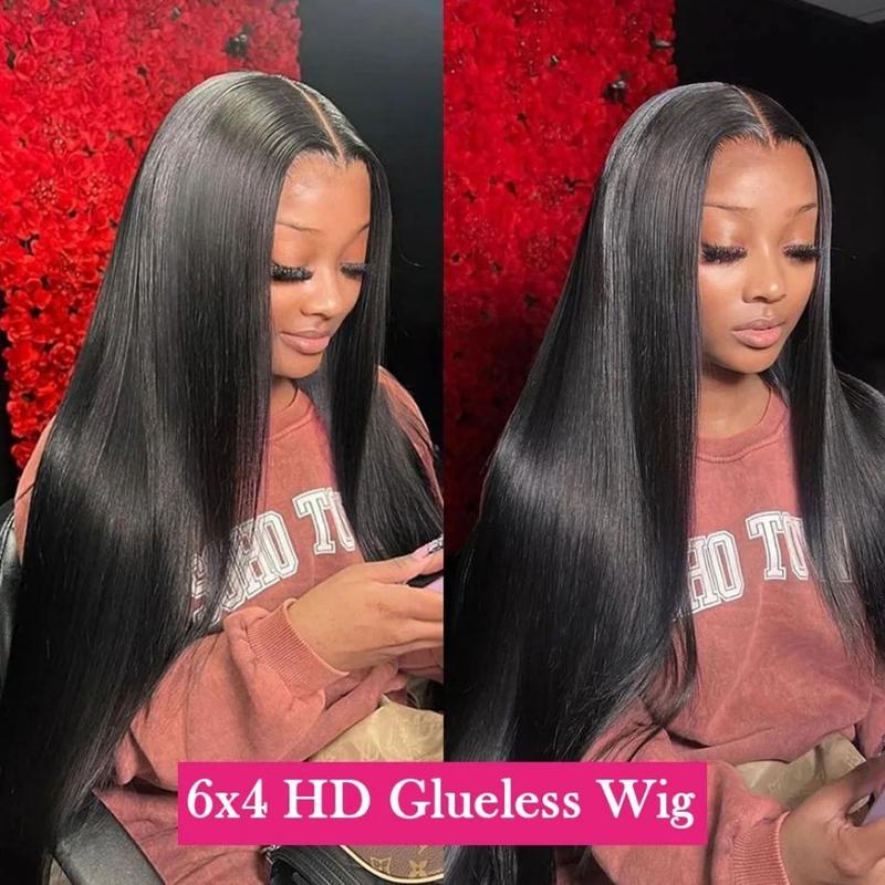 Bling Hair  180 Density 12-34 Inch 6x4 Glueless Wigs Ready To Wear Preplucked Straight 5x5 Lace Closure Wig Human Hair For Black Women