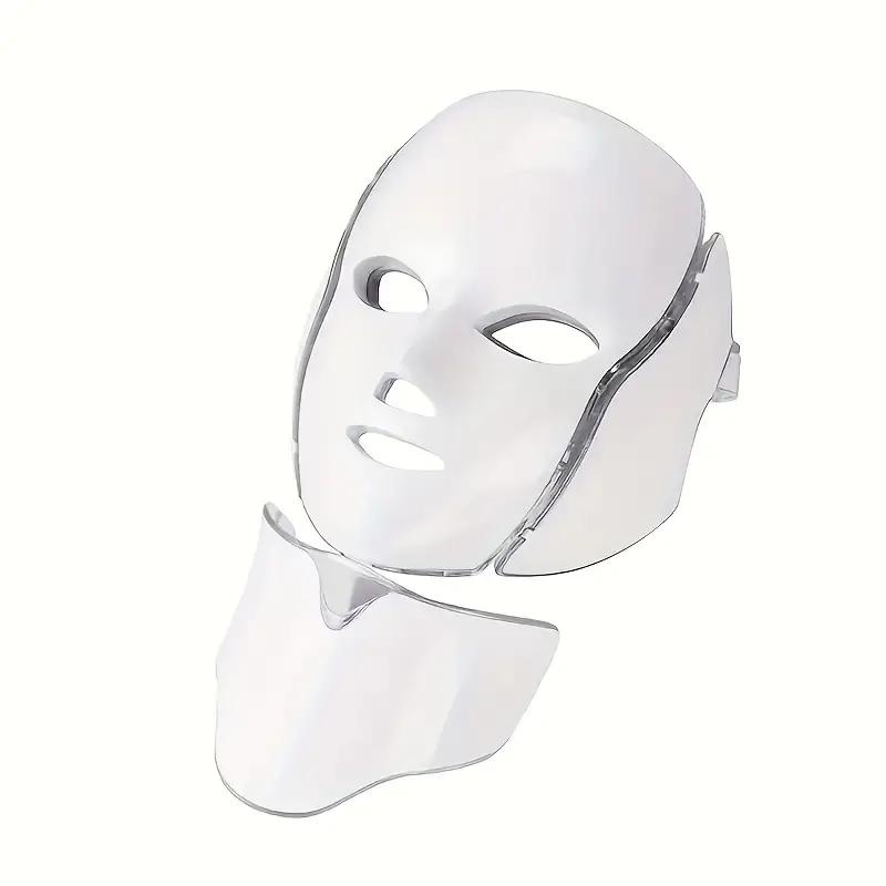 Facial Mask for Skin Care 7 Features Color Unscented Lithium Battery Facial and Neck Care Tools Radiant Glow Ideal Beauty Gift for Women White Comfort