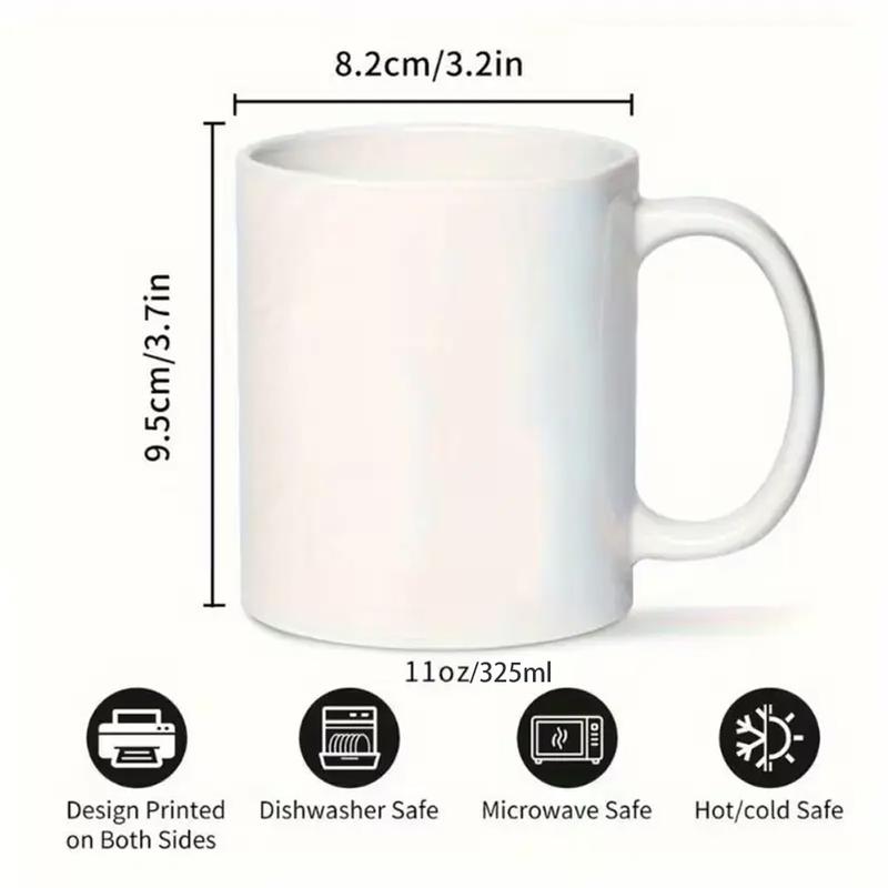 Fun Upside Down Coffee Mug, I Love You Reversed Ceramic Cup, Birthday Gift, Anniversary Present, 11oz/325ML