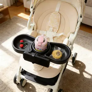 1set/3set Parent-Friendly 4 in 1 Stroller Organizer, Universal Accessory with Cup, Phone & Snack Compartments