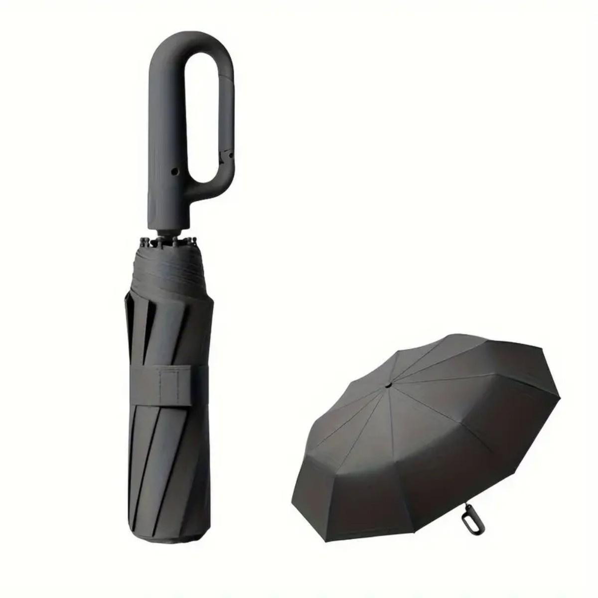 Automatic Folding Wind Resistant Rainproof Umbrella for Rainy Days & Sunny Weather, Lightweight, Compact, Durable Design with 10 Ribs, Windproof, Waterproof, Ideal Outdoor Use, Portable Storage