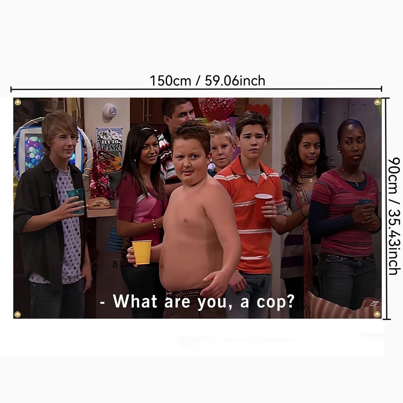 Gibby What Are You, a Cop? Flag, 3x5 Feet Decorative Banner, Ideal for Indoor & Outdoor Use, University dormitory party funny tapestry, Perfect for Party Decoration