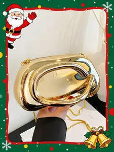 Women's Elegant Chain Strap Evening Bag, ExquisiteTrendy Clutch Bag, Fashionable Bag for Party Decoration，Christmas Gift, Valentine's Day Gift, Ideal Gift