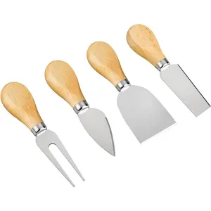 4 Cheese Knives Set - Cheese Knife,Cheese Fork,Cheese Slicer,Butter Knife - Mini Premium Stainless Steel Cheese Knife Set - Cheese Knives for Charcuterie Board - Charcuterie Boards Accessories