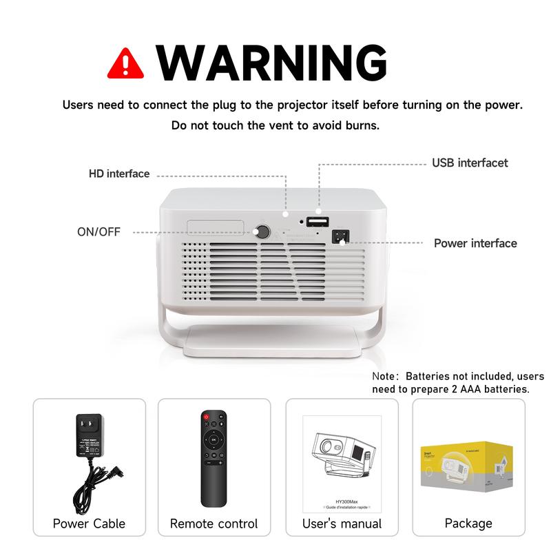 Magcubic HY300MAX Auto Focus wireless projector 400ANSI Android 14 Allwinner H726 with 0.8:1 Throw Ratio Dual WiFi6 BT5.4 HDR/HDR10+/HLG Auto Keystone Correction Portable Mini Home Cinema Movie Outdoor Magcubic HY300MAX Auto Focus wireless projector 400ANSI Android 14 Allwinner H726 with 0.8:1 Throw Ratio Dual WiFi6 BT5.4 HDR/HDR10+/HLG Auto Keystone Correction Portable Mini Home Cinema Movie Outdoor