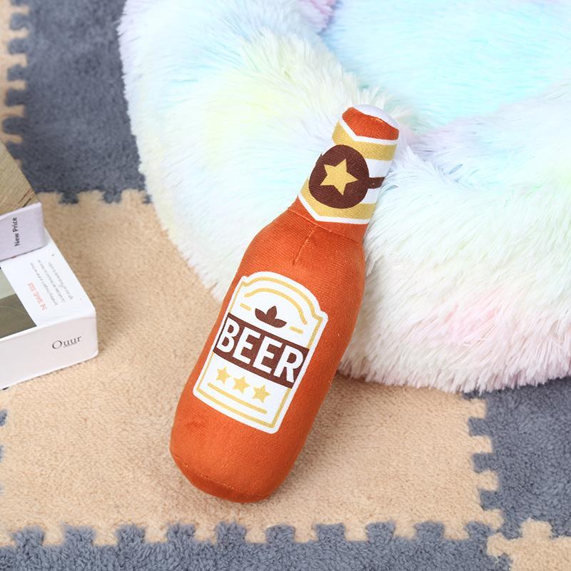 Plush Dog Toys Beer Bottle Shaped Small Large Dogs Bite-Resistant Clean Teeth Chew Toy Pets Squeaky Interactive Playing Supplies Plush Dog Toys Beer Bottle Shaped Small Large Dogs Bite-Resistant Clean Teeth Chew Toy Pets Squeaky Interactive Playing Supplies